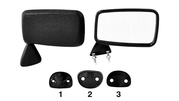 Door Mirror (Steel) Black