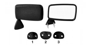 Door Mirror (Steel) Black