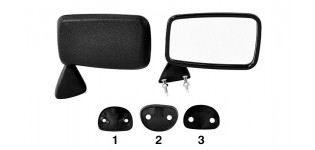 Door Mirror (Steel) Black